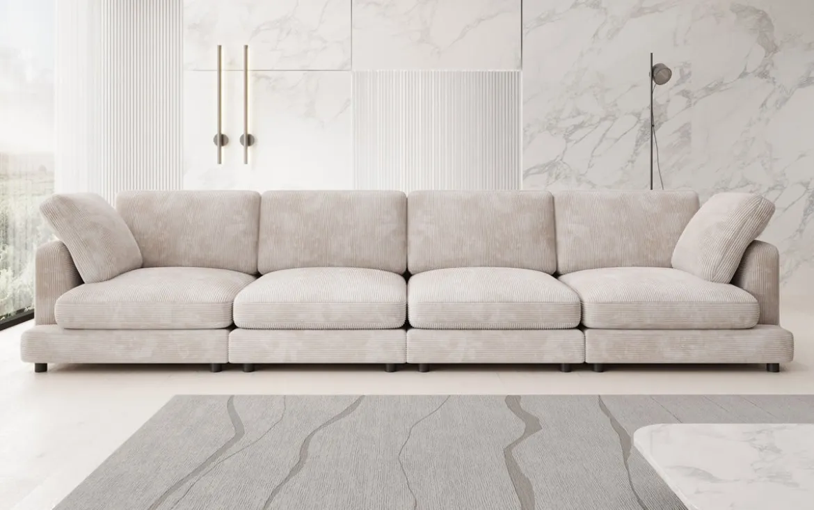 Designer 4 Sitzer Sofa Thalessa in Cord