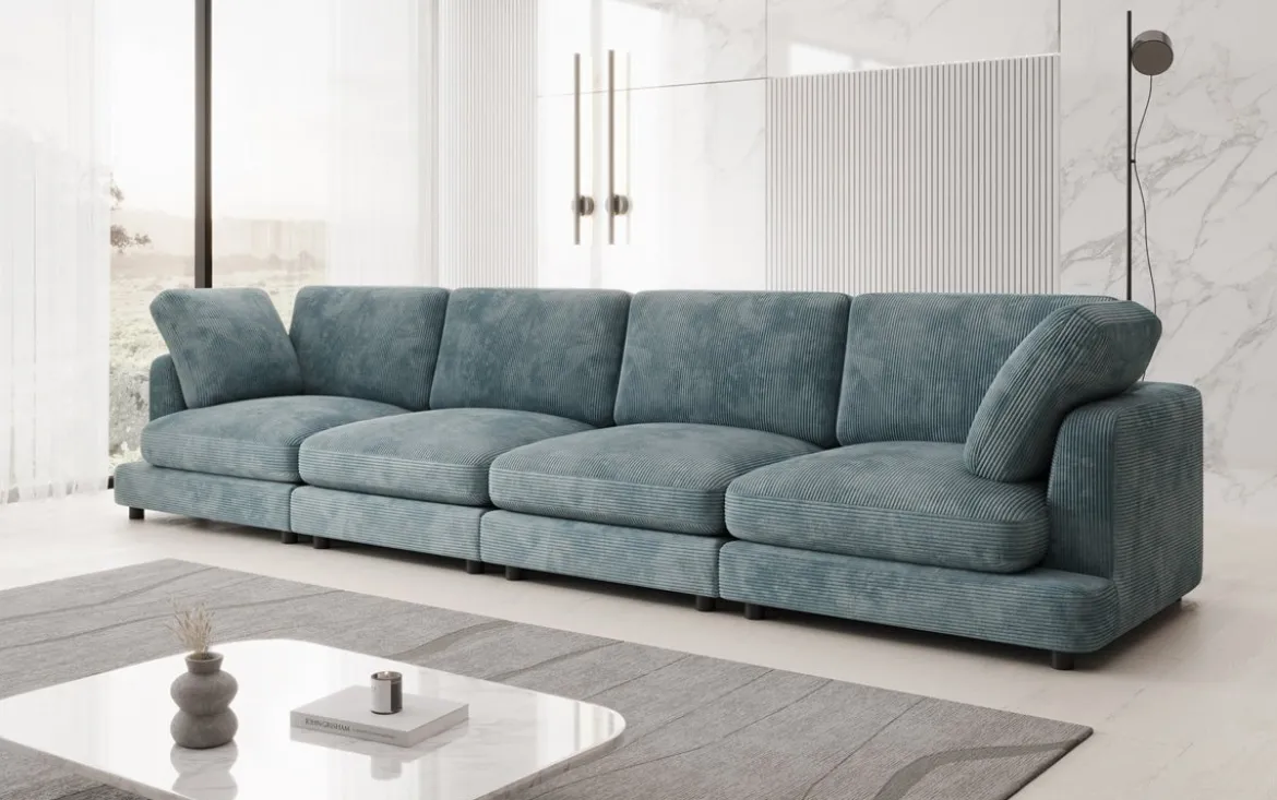 Designer 4 Sitzer Sofa Thalessa in Cord