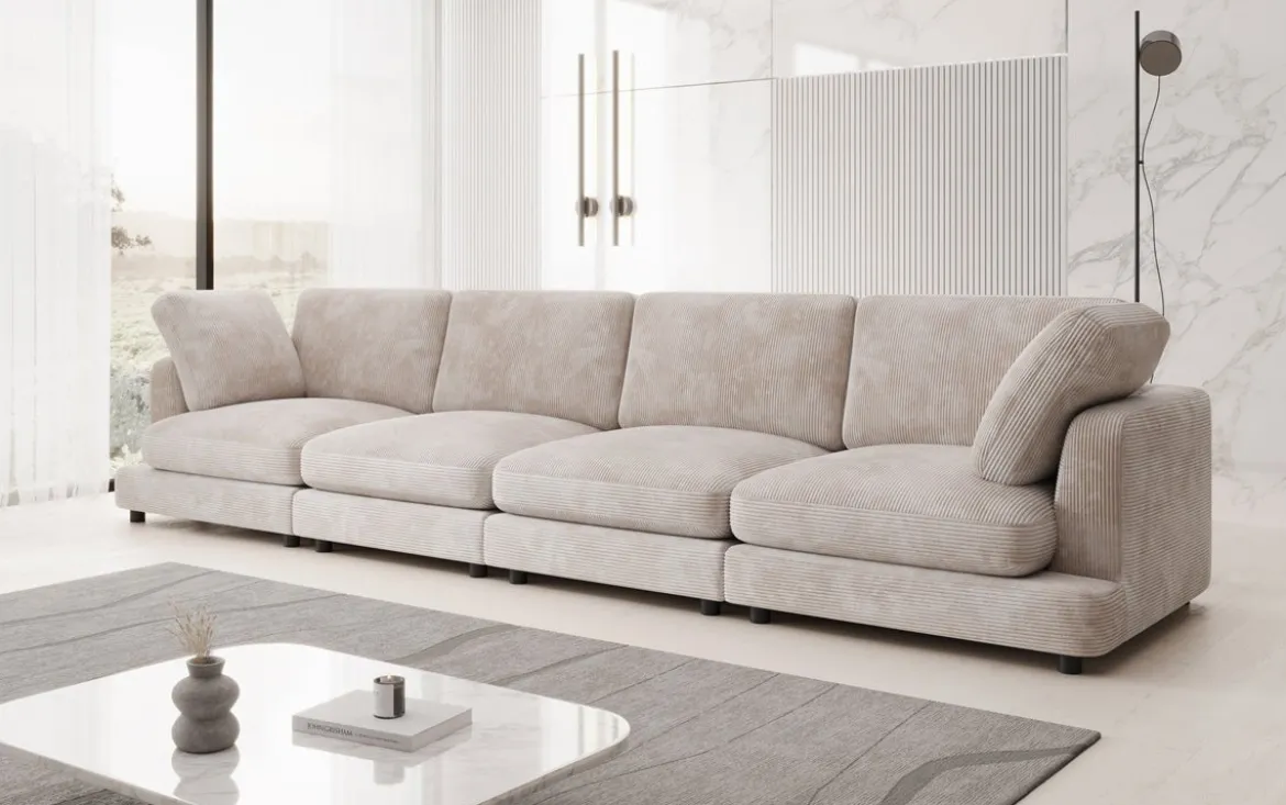Designer 4 Sitzer Sofa Thalessa in Cord