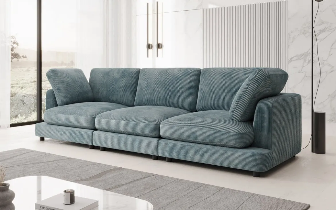 Designer 3 Sitzer Sofa Thalessa in Cord