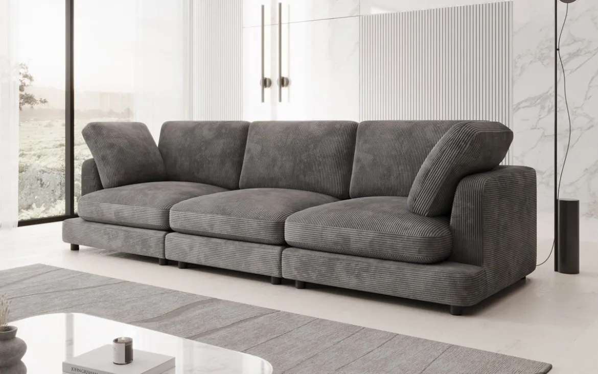 Designer 3 Sitzer Sofa Thalessa in Cord