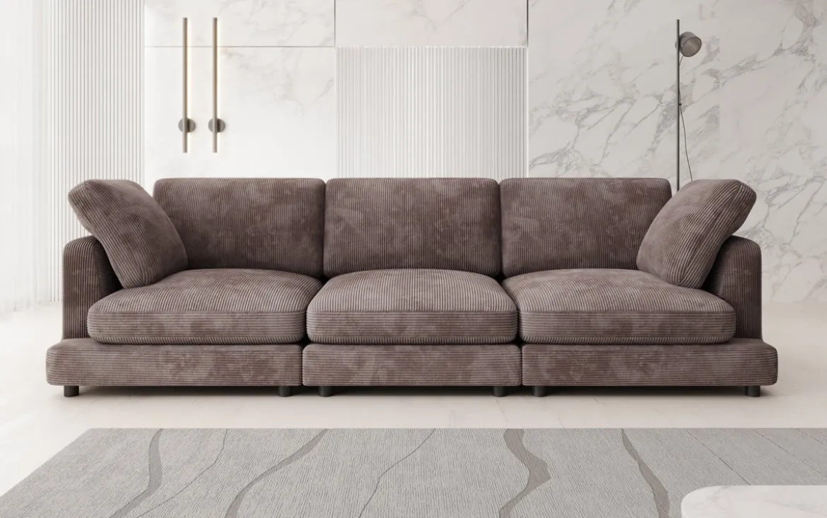 Designer 3 Sitzer Sofa Thalessa in Cord