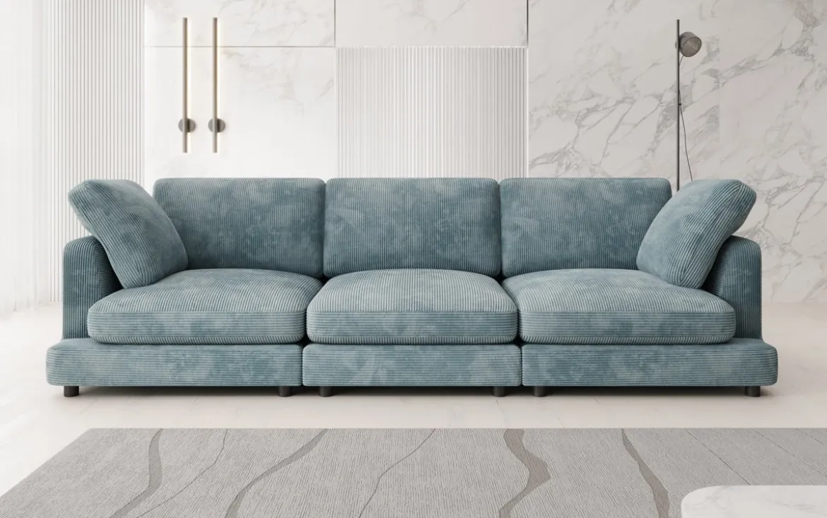 Designer 3 Sitzer Sofa Thalessa in Cord