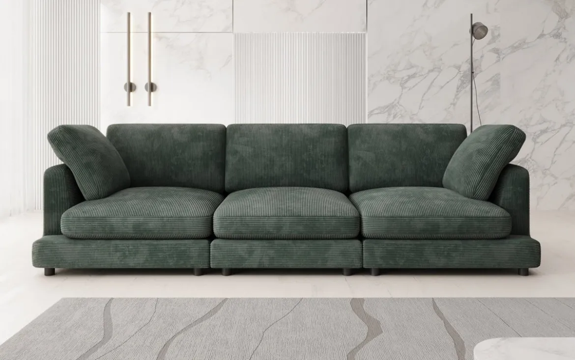 Designer 3 Sitzer Sofa Thalessa in Cord