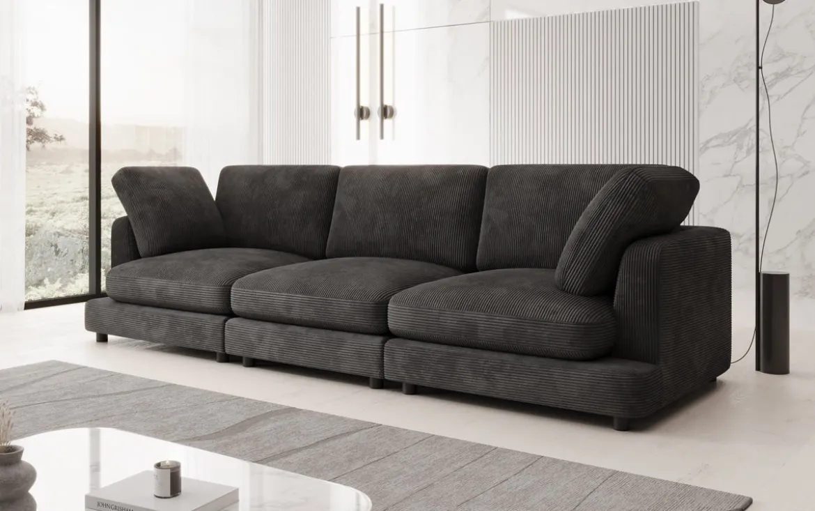 Designer 3 Sitzer Sofa Thalessa in Cord