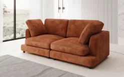 Designer 2 Sitzer Sofa Thalessa in Cord