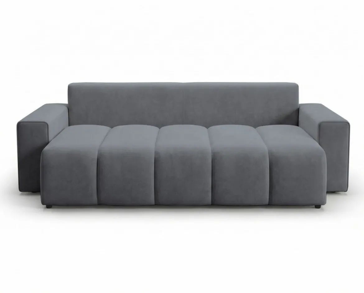 Designer 3 Sitzer Sofa Vena mit Stauraum und Schlaffunktion in Samt