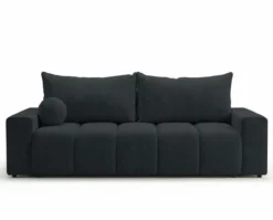 Designer 3 Sitzer Sofa Vena mit Stauraum und Schlaffunktion in Samt