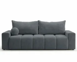 Designer 3 Sitzer Sofa Vena mit Stauraum und Schlaffunktion in Samt
