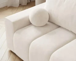 Designer 3 Sitzer Sofa Vena mit Stauraum und Schlaffunktion in Samt