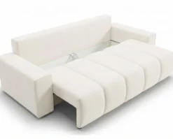 Designer 3 Sitzer Sofa Vena mit Stauraum und Schlaffunktion in Samt