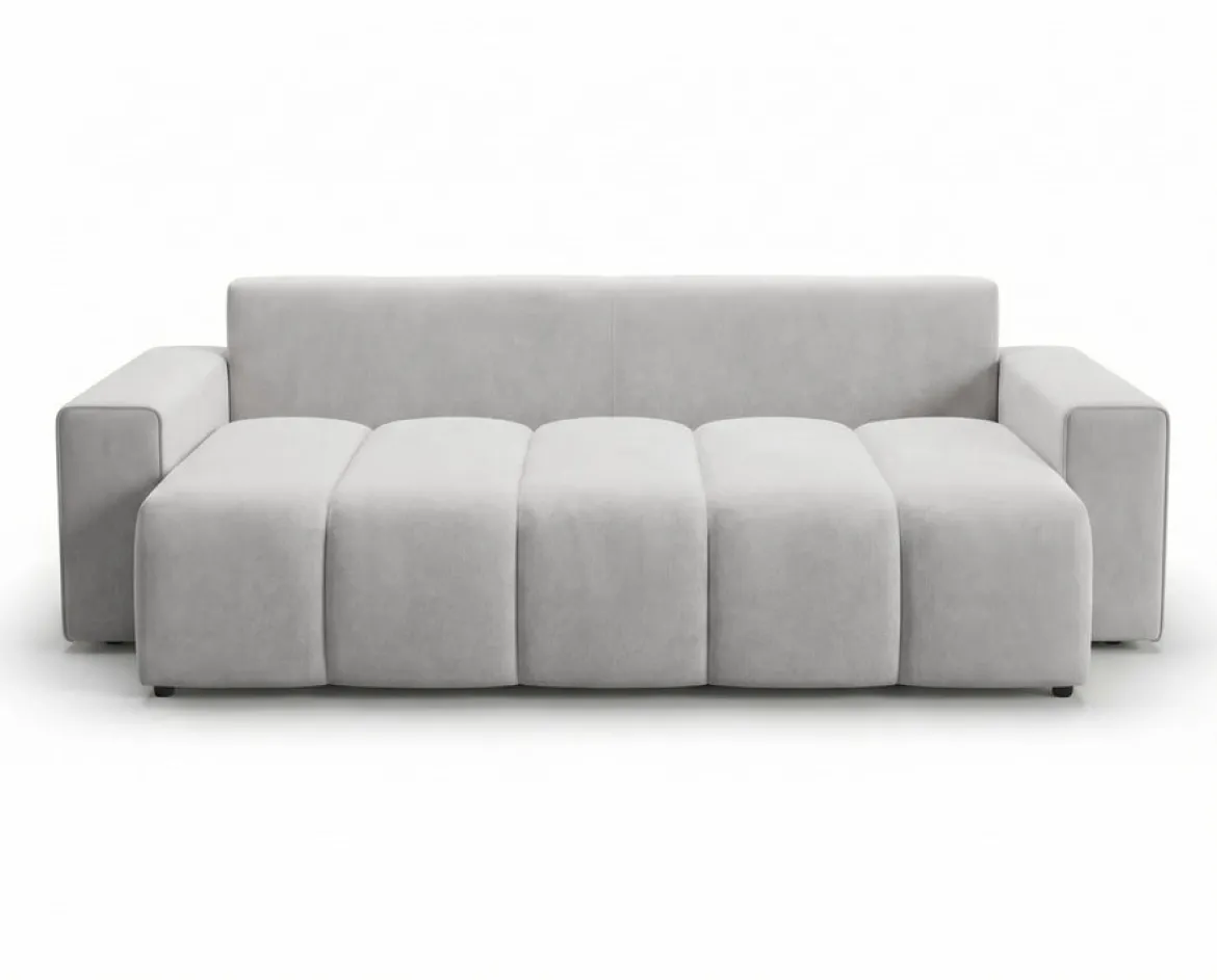 Designer 3 Sitzer Sofa Vena mit Stauraum und Schlaffunktion in Samt