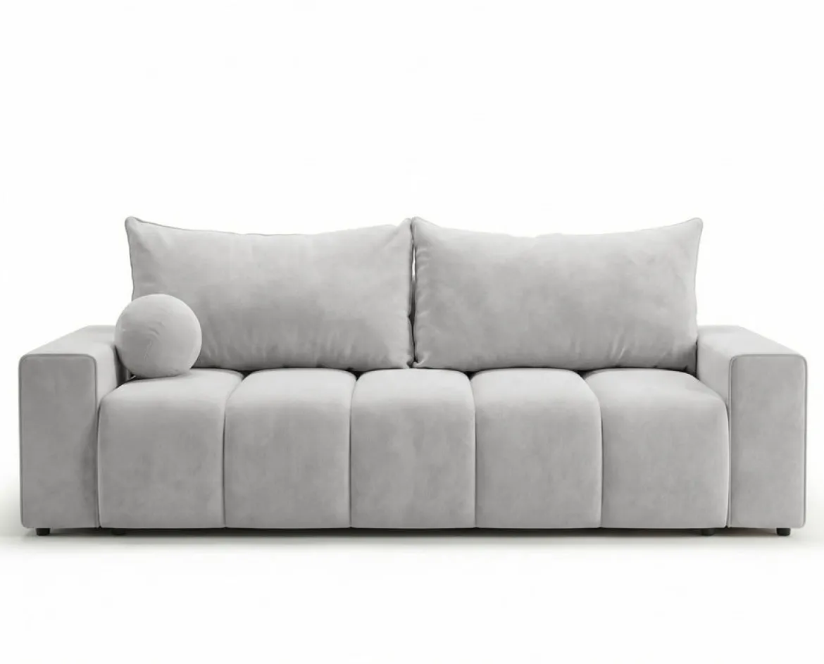 Designer 3 Sitzer Sofa Vena mit Stauraum und Schlaffunktion in Samt