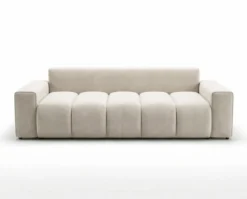 Designer 3 Sitzer Sofa Vena mit Stauraum und Schlaffunktion in Samt