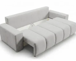 Designer 3 Sitzer Sofa Vena mit Stauraum und Schlaffunktion in Samt