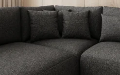 Designer Sofa Ando - Wohnlandschaft in Strukturstoff