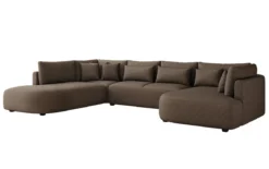 Designer Sofa Ando - Wohnlandschaft in Strukturstoff