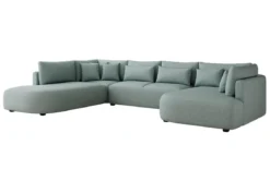 Designer Sofa Ando - Wohnlandschaft in Strukturstoff