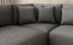 Designer Sofa Ando - Wohnlandschaft in Strukturstoff
