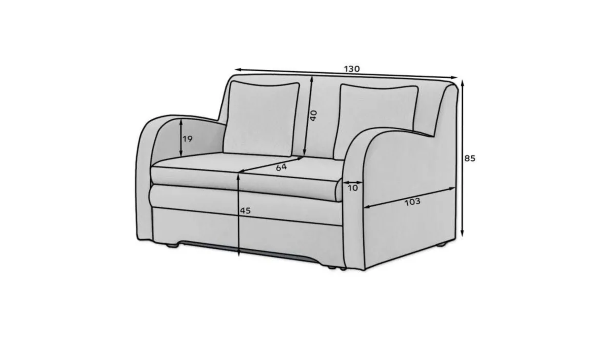 Designer Sofa Arian mit Schlaffunktion und Stauraum