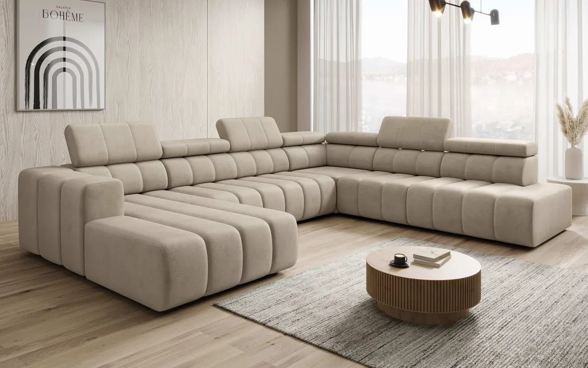 Designer Sofa Aurora Maxi mit elektrischer Sitzerweiterung