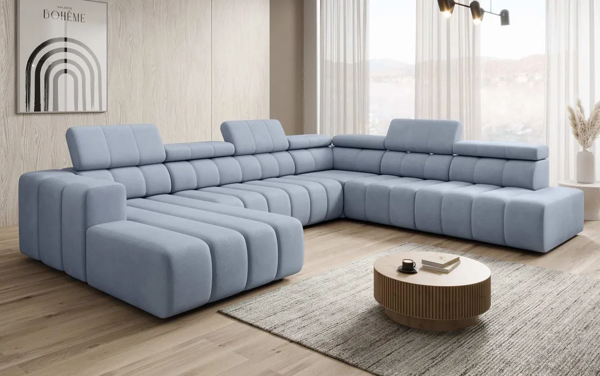 Designer Sofa Aurora Maxi mit elektrischer Sitzerweiterung