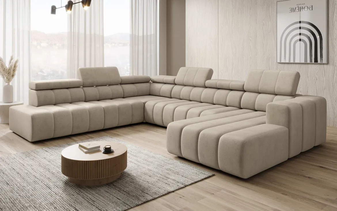 Designer Sofa Aurora Maxi mit elektrischer Sitzerweiterung