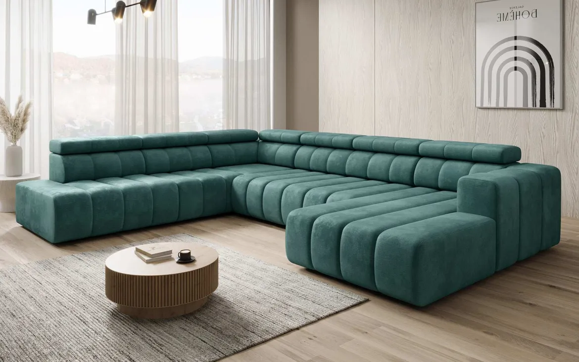 Designer Sofa Aurora Maxi mit elektrischer Sitzerweiterung