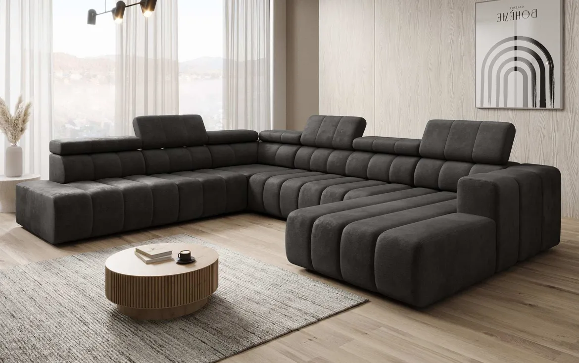 Designer Sofa Aurora Maxi mit elektrischer Sitzerweiterung