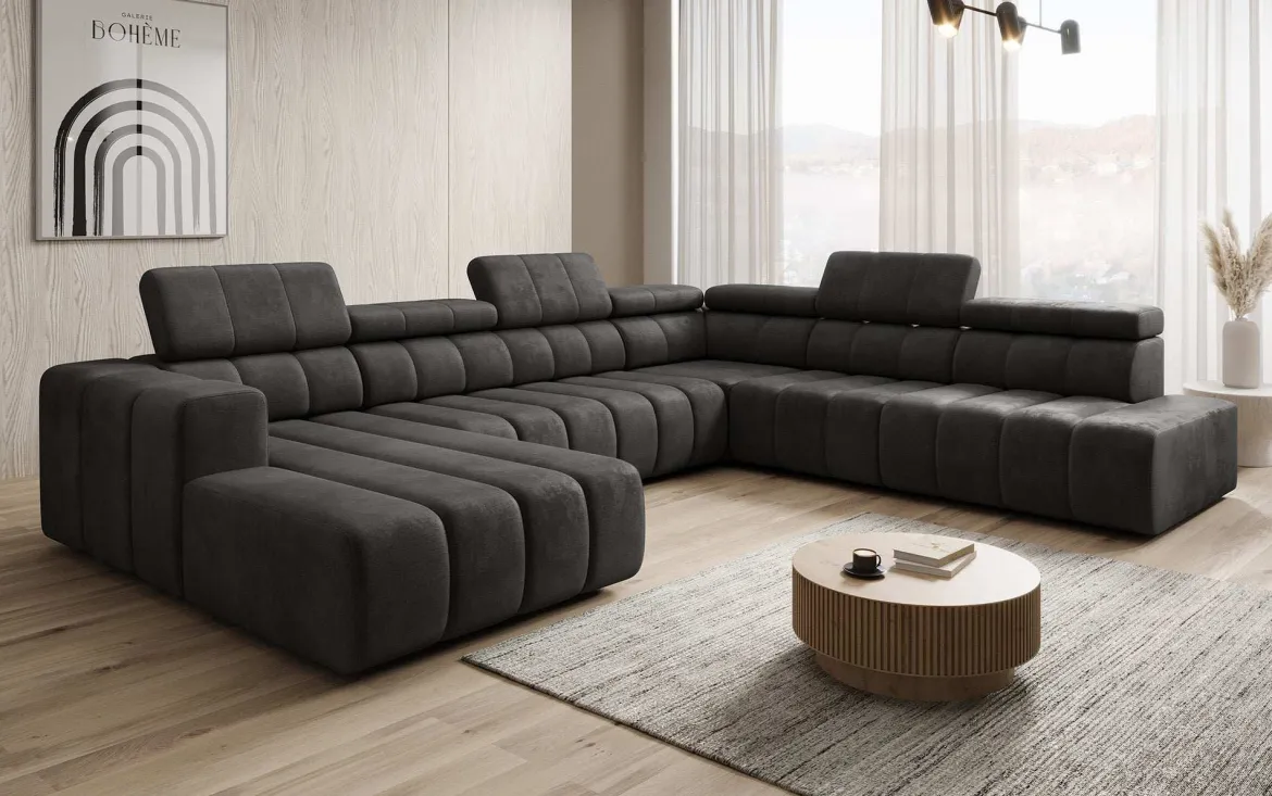 Designer Sofa Aurora Maxi mit elektrischer Sitzerweiterung