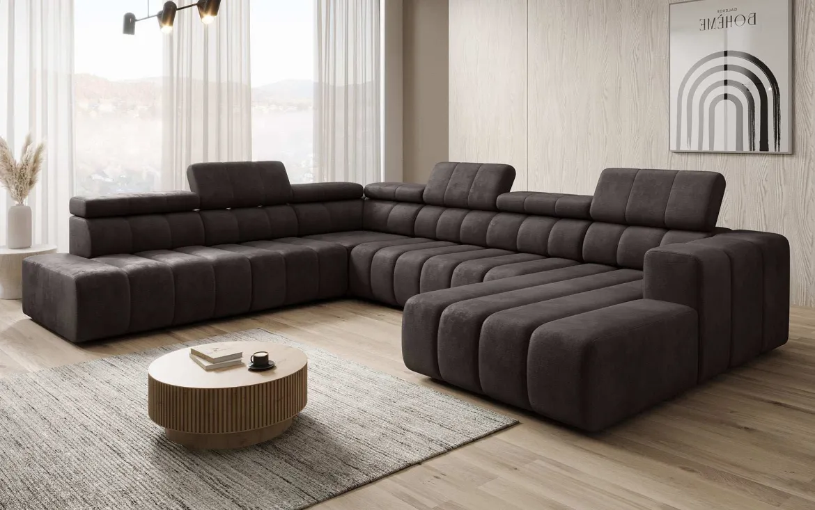 Designer Sofa Aurora Maxi mit elektrischer Sitzerweiterung