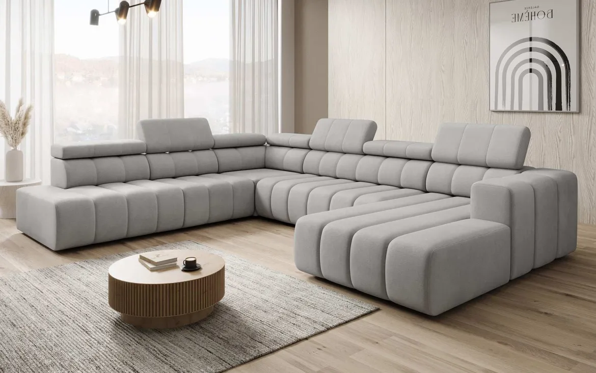 Designer Sofa Aurora Maxi mit elektrischer Sitzerweiterung