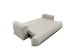 Designer Sofa Baron mit Schlaffunktion und Stauraum aus Boucle