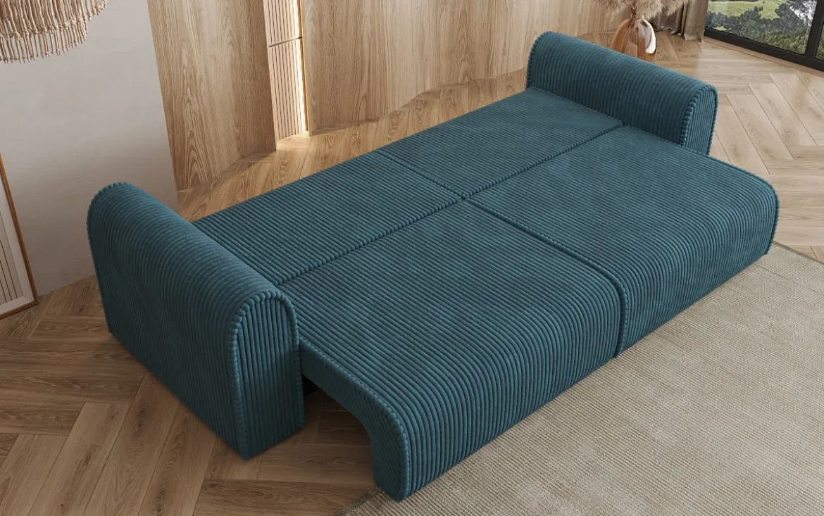 Designer Sofa Big Buddy 3 Sitzer mit Schlaffunktion und Stauraum in Breitcord