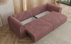 Designer Sofa Big Buddy 3 Sitzer mit Schlaffunktion und Stauraum in Breitcord