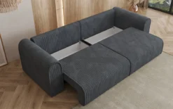 Designer Sofa Big Buddy 3 Sitzer mit Schlaffunktion und Stauraum in Breitcord