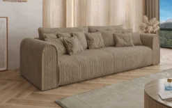 Designer Sofa Big Buddy 3 Sitzer mit Schlaffunktion und Stauraum in Breitcord