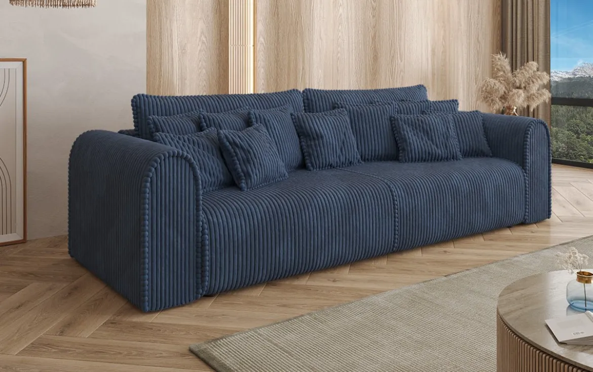 Designer Sofa Big Buddy 3 Sitzer mit Schlaffunktion und Stauraum in Breitcord