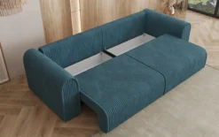 Designer Sofa Big Buddy 3 Sitzer mit Schlaffunktion und Stauraum in Breitcord