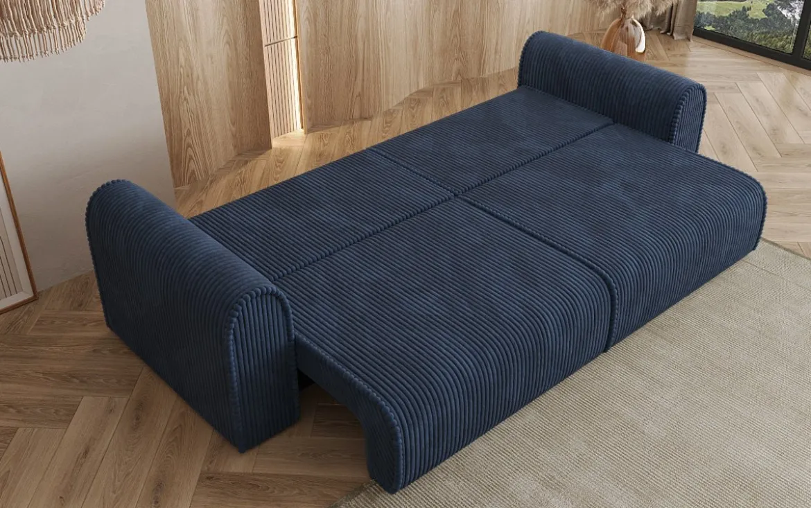 Designer Sofa Big Buddy 3 Sitzer mit Schlaffunktion und Stauraum in Breitcord
