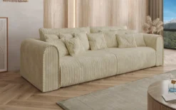 Designer Sofa Big Buddy 3 Sitzer mit Schlaffunktion und Stauraum in Breitcord