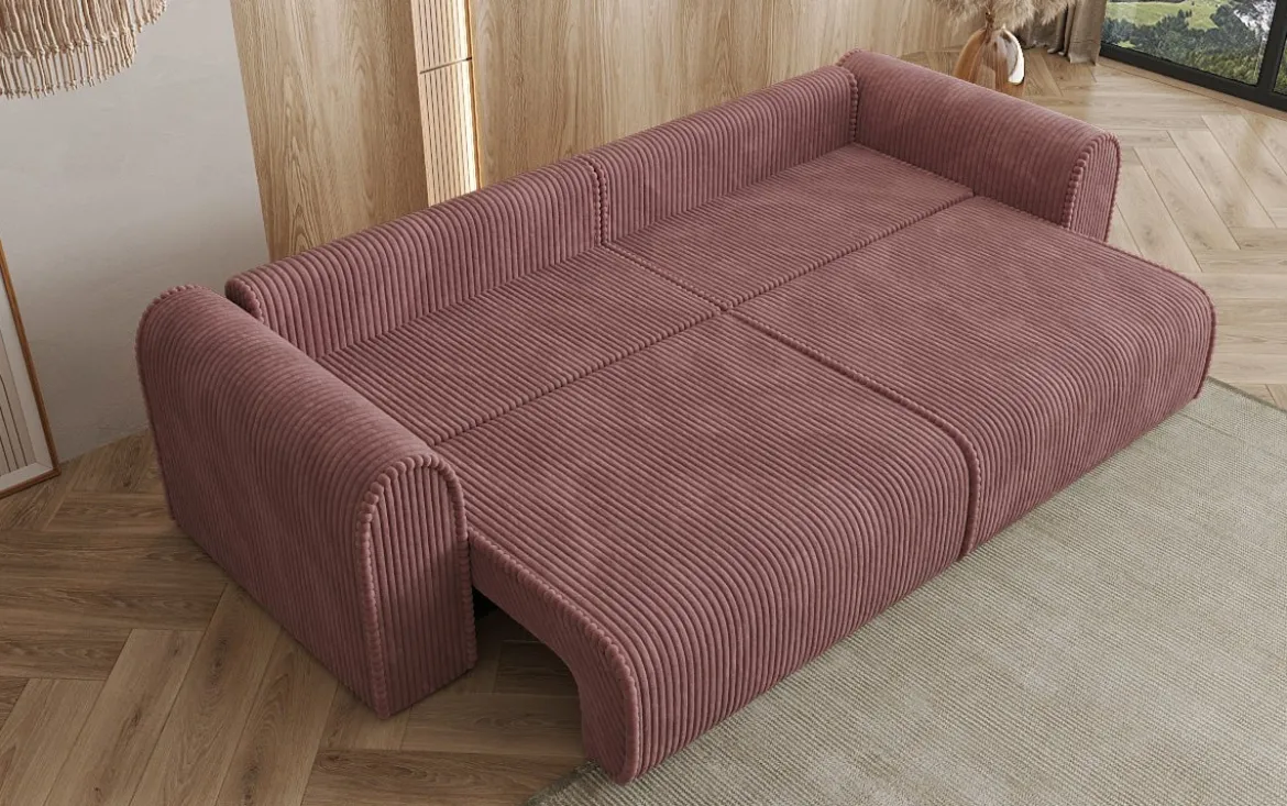 Designer Sofa Big Buddy 3 Sitzer mit Schlaffunktion und Stauraum in Breitcord
