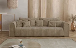 Designer Sofa Big Buddy 3 Sitzer mit Schlaffunktion und Stauraum in Breitcord