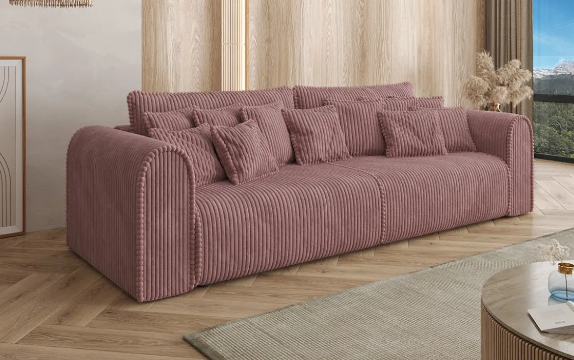 Designer Sofa Big Buddy 3 Sitzer mit Schlaffunktion und Stauraum in Breitcord