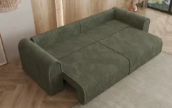 Designer Sofa Big Buddy 3 Sitzer mit Schlaffunktion und Stauraum in Breitcord