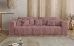 Designer Sofa Big Buddy 3 Sitzer mit Schlaffunktion und Stauraum in Breitcord