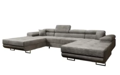 Designer Sofa Calvera U mit Schlaf- und Klappfunktion in Cord