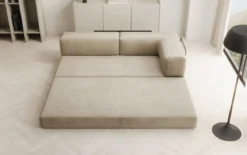 Designer Sofa/Chaise Longue Lazy in Samt