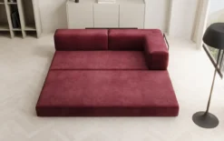 Designer Sofa/Chaise Longue Lazy in Samt