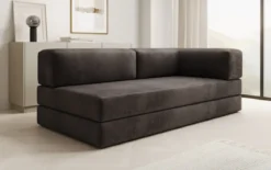 Designer Sofa/Chaise Longue Lazy in Samt